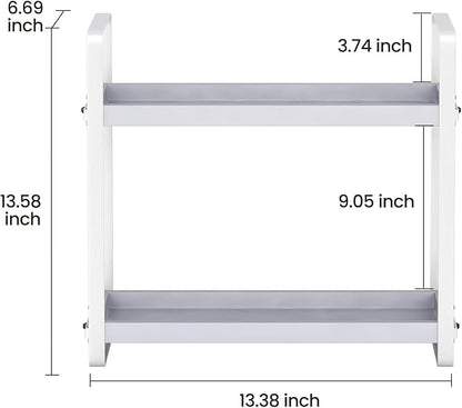 HNRLOY Bathroom Counter Organizer,Bathroom Countertop Organizer,Counter Shelf,Countertop Storage,Organization and Storage,Makeup Shelf,Sink Caddy(Grey 2 Tier) - Image 3