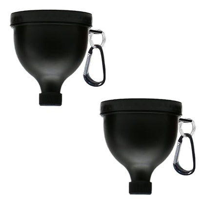 2 Pack Protein Powder Container to Go - Mini Funnel with Keychain and Keyring, Water Bottle Funnel for Shakers (100ml) by FORESRUM