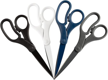 JAM PAPER Multi-Purpose Precision Scissors Set - 8 Inch - Business Assortment - Ergonomic Handle & Stainless Steel Blades - 4/Pack by JAMPaper