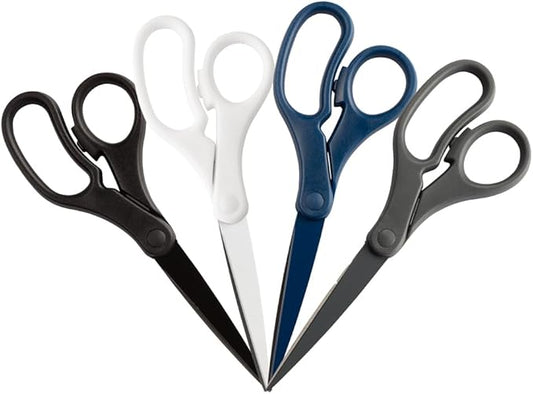 JAM PAPER Multi-Purpose Precision Scissors Set - 8 Inch - Business Assortment - Ergonomic Handle & Stainless Steel Blades - 4/Pack by JAMPaper