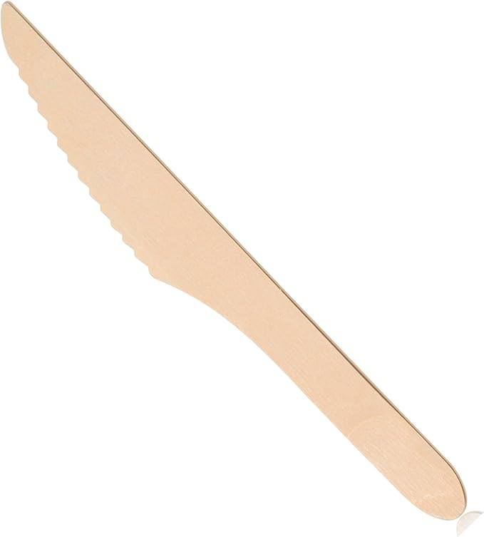 Wooden Disposable Knives - 1800 Pieces Wood Compostable Knives - Eco-Friendly Biodegradable Utensils for Party - Free From Plastic Cutlery Set - Disposable Cutlery for Eating - Compostable Utensils - Image 8