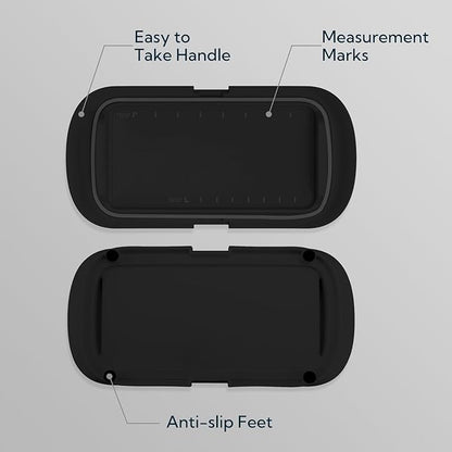 KITCHENDAO Large One-handed Butter Dish with Lid for Countertop, Airtight Butter Holder with One Press to Open/Close Secure Latching Buckle for East Coast/West Coast/European/Kerrygold Butter(Black)