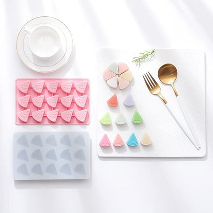 Cute Ice Cube Trays Silicone Chocolate Mold Wax Melt Molds Easy Release Ice Trays Non-Stick Chocolate Soap Pudding Jello Ice Cube Tray (Watermelon)