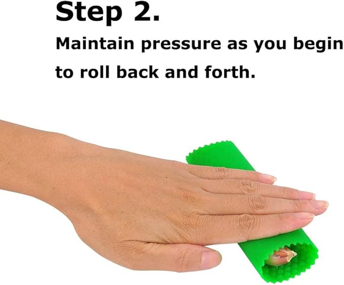2 Set Silicone Garlic Peeler Easy Roller Tube Useful Garlic Odorfree Kitchen Tool (Black,Green) - Image 6