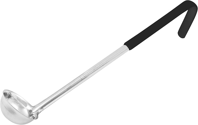 Winco Prime One Piece Stainless Steel Ladle, NSF Listed,Black by Winco