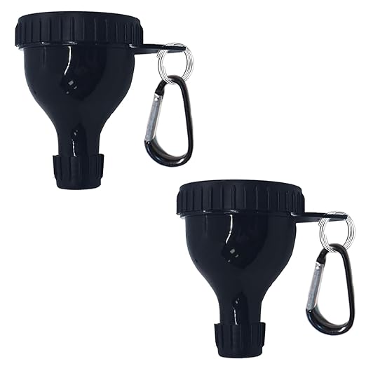 2 Pack Protein Powder Container to Go - Mini Funnel with Keychain and Keyring, Water Bottle Funnel for Shakers by FORESRUM