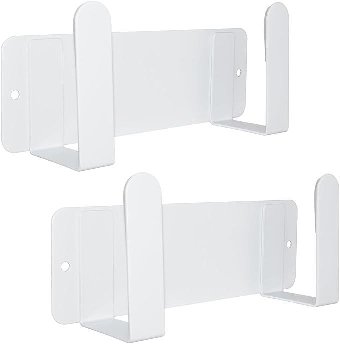 Pot Lid Rack, Wall Mounted 304 Stainless Steel Pan Lid Organizer Holder, Self Adhesive, Kitchen Cooking Utensil Tool (White, Set of 2) by YOUGRIDDA