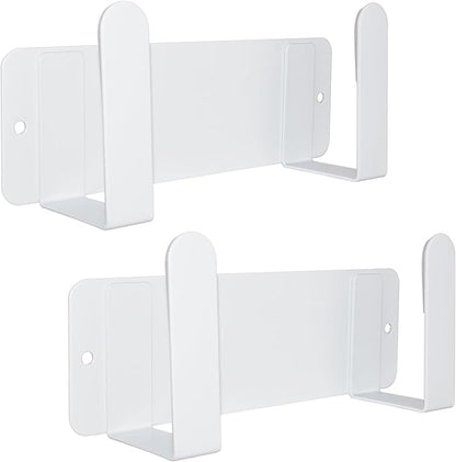 Pot Lid Rack, Wall Mounted 304 Stainless Steel Pan Lid Organizer Holder, Self Adhesive, Kitchen Cooking Utensil Tool (White, Set of 2) by YOUGRIDDA