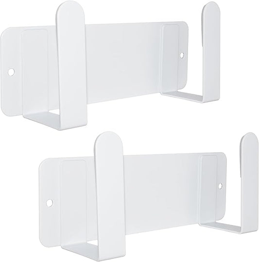 Pot Lid Rack, Wall Mounted 304 Stainless Steel Pan Lid Organizer Holder, Self Adhesive, Kitchen Cooking Utensil Tool (White, Set of 2) by YOUGRIDDA