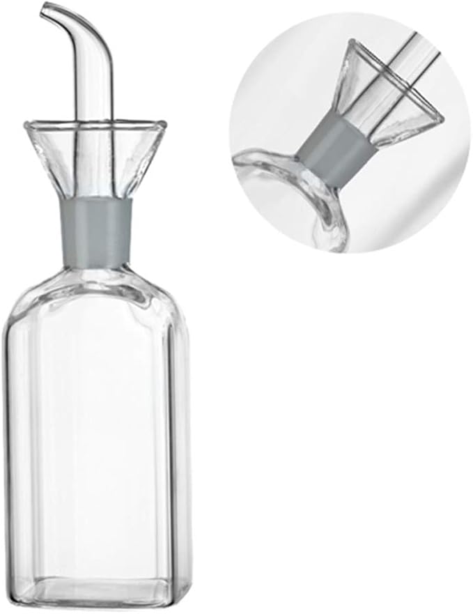 LandHope Oil Bottle Glass Olive Oil Dispenser Bottle Glass Cooking Oil Vinegar Measuring Dispenser With Spout for Kitchen and BBQ (125ml/4.27oz) - Image 2