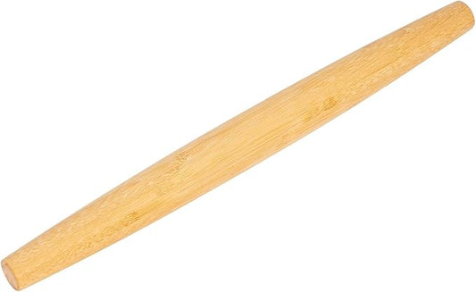 Classic French Rolling Pins Bamboo Wooden Rolling Pin for Baking Pizza Dough Pie Cookie, 18-Inch by Honglida