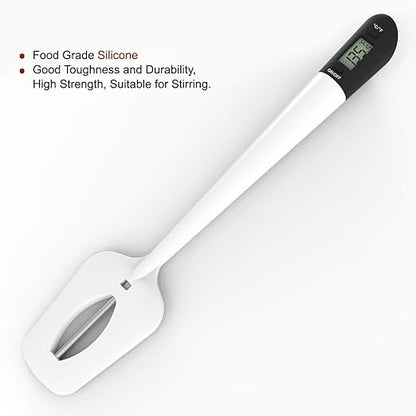 Efeng Digital Candy Thermometer Spatula Thermometer Meat Thermometer with Pot Clip & 9" Probe – Fast Instant Read Digital Food Thermometer for Candy Chocolate Jam Meat, BPA Free Silicon Frying
