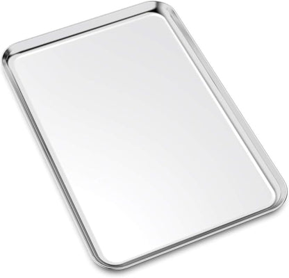 Large Set Baking Sheet and Cooling Rack Set, Bastwe 24L x 16W x 1H inch Professional Bakeware, Healthy & Nontoxic & Rustproof & Easy Clean