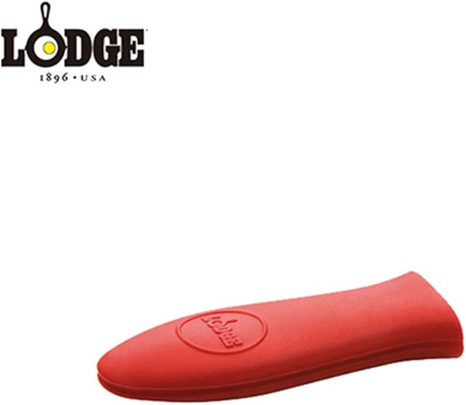 Lodge Silicone Mini Hot Handle Holder Dishwasher Safe Designed for Lodge Cast Iron Skillets 8 Inches or Smaller w/Keyhole-Handle Reusable Heat Protection Up to 500° Red,(Pack of 12)