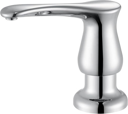 GAGALIFE Kitchen Sink Soap Dispenser Chrome, Built in Soap Dispenser with 13 OZ Bottle, Refill from The Top, Liquid Dispenser for Kitchen Sink by GAGALIFE