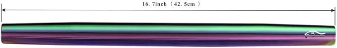 Berglander Rainbow Rolling Pin, 16.7 Inches Stainless Steel Colorful Matte Finish With Rainbow Titanium Plating Rolling Pin For Baking Pizza Dough, Pie, Cookie, Gift Ideas For Bakers. - Image 2
