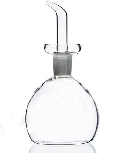 ELETON 8 oz Olive Oil Dispenser Bottle Glass with No Drip Spout -Olive Oil & Vinegar Dispenser Glass Cruet Decanter- Glassware Seal Handicraft Easy Clean Drip Free Bottles for Kitchen