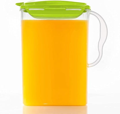 LocknLock Aqua Fridge Door Water Jug | Clear Pitcher | BPA Free Plastic Pitcher with Lid | 3 Quart Pitcher with Lid for Water, Juice, Tea & More Beverages, Green by LocknLock