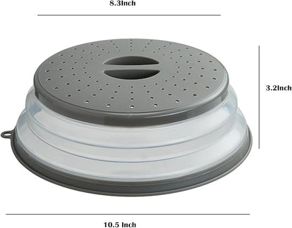 Microwave Splatter Cover Vented for Food, Splatter Guard & Colander Kitchen Gadget for Fruit Vegetables Microwave Plate Cover with Hook Hole,Dishwasher-Safe,BPA-Free Silicone & Plastic (2 Pack) - Image 6