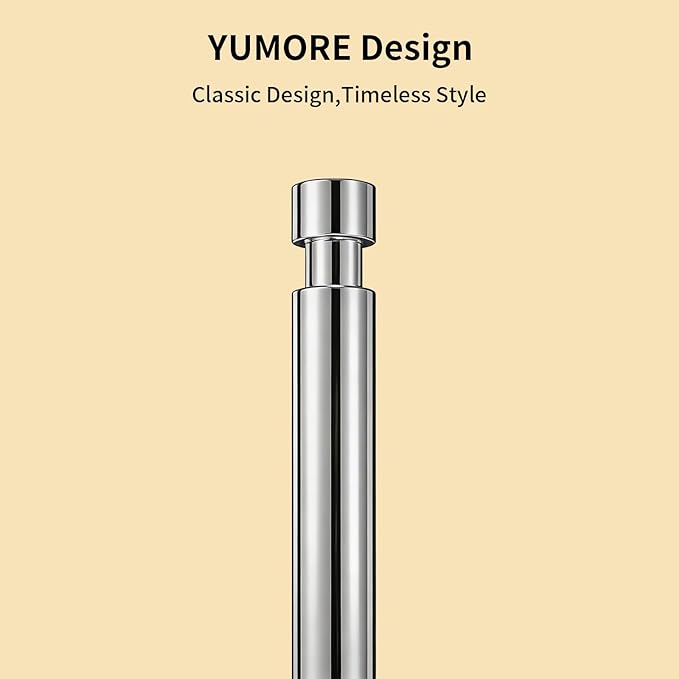 YUMORE Paper Towel Holder Countertop, Paper Towel Holder with Weighted Base Non Slip, Standing Paper Towel Roll Holder for Kitchen Bathroom, Stainles Steel (Chrome) - Image 3