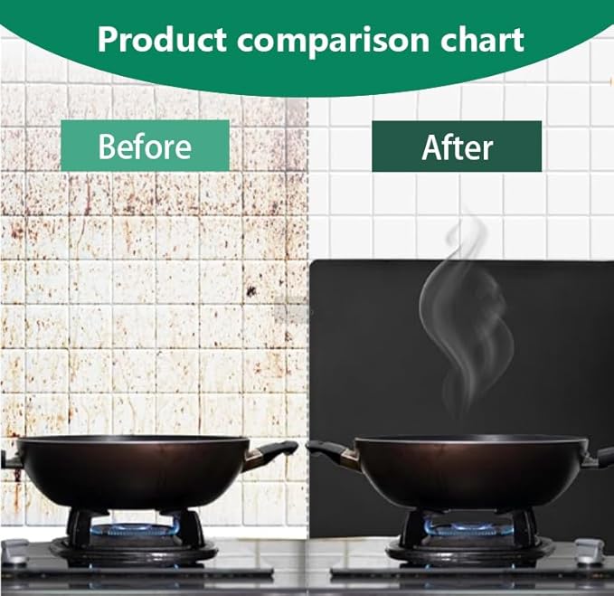 Large 3 Sided Splatter Guard for Frying Stove Top,Oil Splash Guard Cooking for Stove,Non Stick Foldable Splatter Screen for Stove Top (Black) - Image 6