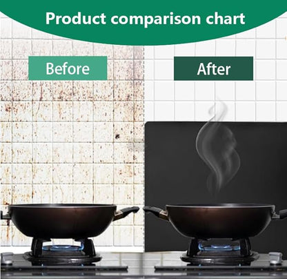 Large 3 Sided Splatter Guard for Frying Stove Top,Oil Splash Guard Cooking for Stove,Non Stick Foldable Splatter Screen for Stove Top (Black) - Image 6
