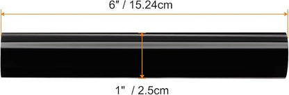 HARFINGTON Acrylic Clay Roller 6 Inch x 1 Inch Solid Non-Stick Plastic Round Tube Roller Polymer Clay Rod Fondant Rolling Pin for Shaping, Sculpting, Modeling DIY Crafts, Black