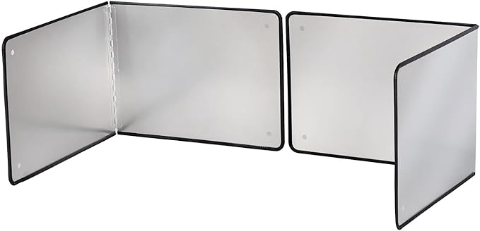 Silver Large 2 Pieces 2 Sided Stainless steel Splatter Guard for Frying Stove Top,Oil Splash Guard Cooking for Stove,Non Stick Foldable Splatter Screen by LTSEAME