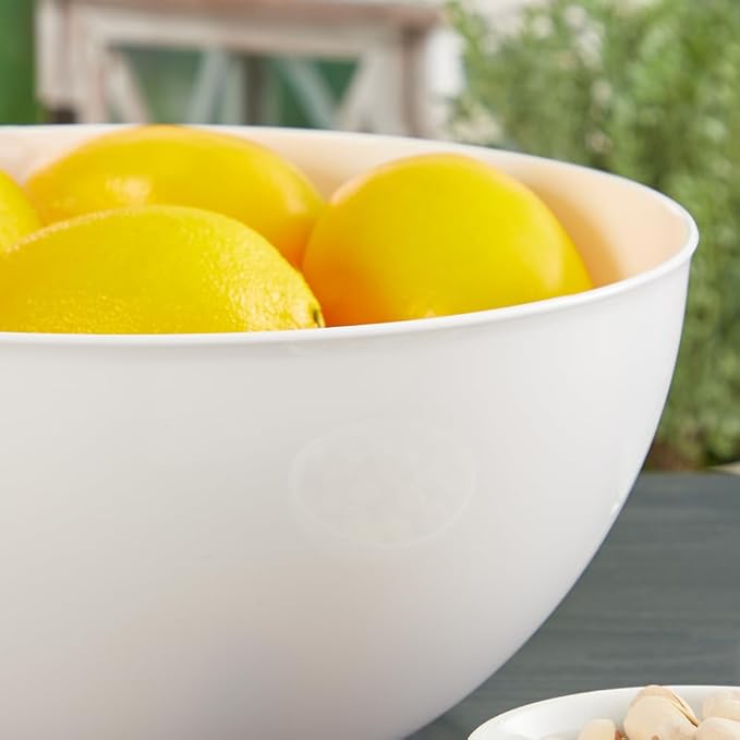 US Acrylic Vista White Plastic Salad and Serving 10-inch Bowls | set of 3 | Reusable, BPA-free, Made in the USA | 135 oz. capacity - Image 7