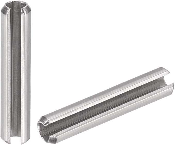 uxcell Slotted Spring Pin - M4 x 40mm 304 Stainless Steel Split Spring Roll Dowel Pins Plain Finish 20Pcs