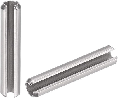 uxcell Slotted Spring Pin - M4 x 40mm 304 Stainless Steel Split Spring Roll Dowel Pins Plain Finish 20Pcs