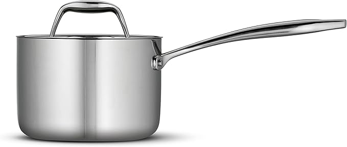 Tramontina Signature Tri-Ply Clad Stainless Steel 1.5-Quart Sauce Pan with Lid, Induction-Ready, Dishwasher-Safe, NSF-Certified, Made in Brazil - Image 2