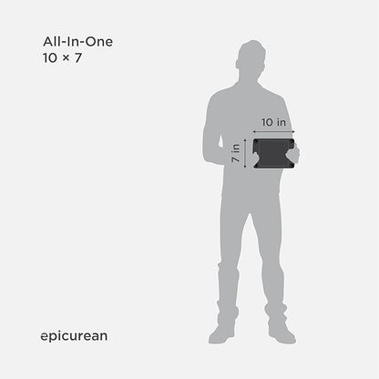 Epicurean All-In-One Cutting Board with Non-Slip Feet and Juice Groove, 10" × 7", Slate/Black - Image 3