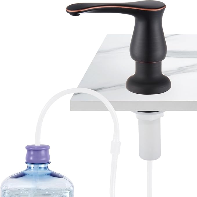 GAGALIFE Kitchen Sink Soap Dispenser Oil Rubbed Bronze, Under Sink Soap Dispenser with 40" Silicone Extension Tube Kit,Say Goodbye to Frequent Refills by GAGALIFE