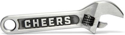 Wrench Bottle Opener Keychain for Men – Funny Wrench-Shaped Metal Key Chain for Mechanic & Handyman – Novelty Gift for Father's Day, Christmas Stocking Stuffer, Birthday, Groomsmen – 3.65" x 1.93"