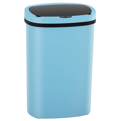 PayLessHere | 13 Gallon Plastic Trash Can | Blue | Automatic Touchless Lid with Motion Sensor | Kitchen Garbage Can with Waterproof Design | for Home, Office, Bathroom | Pack of 1 by PayLessHere