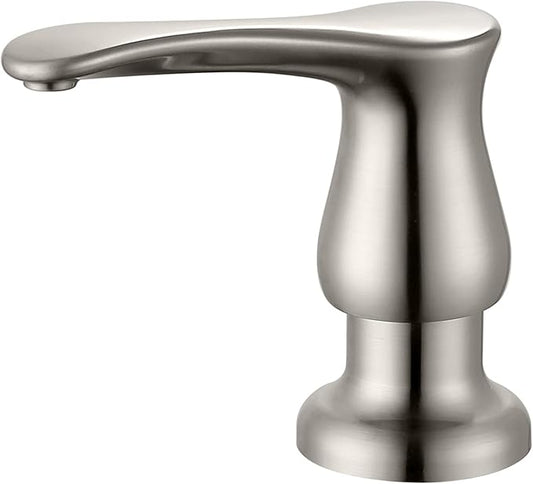 GAGALIFE Kitchen Sink Soap Dispenser - Brushed Nickel Built in Soap Dispenser with 17 OZ Bottle, Lotion Dispenser for Kitchen Sink, Refill from The Top by GAGALIFE