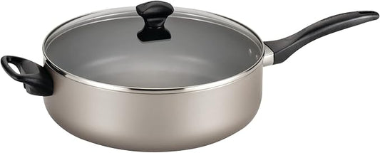 Farberware Dishwasher Safe Nonstick Jumbo Cooker/Saute Pan with Helper Handle - 6 Quart, Silver by Farberware