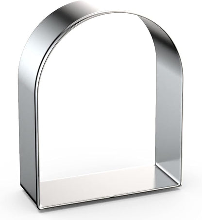Arch Cookie Cutter Set Large - 5 Inch, 4 Inch, 3 Inch, 2 Inch - Arched Door Geometric Frame Plaque Cookie Cutters Shapes Molds - Stainless Steel