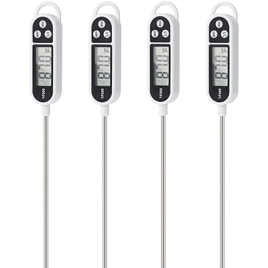 4pcs Candy Thermometer Digital Instant Read for Meat Kitchen Cooking Food Oil Deep Fry BBQ Grill Smoker (4, 9.4inch) by BAEMEFLE