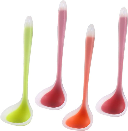 Silicone Small Silicone Ladles, Mini Gravy Ladles, Heat-resistant Sauce ladles for serving or cooking, BPA Free by YokuMade