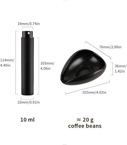watchget Coffee Bean Dosing Cup & RDT Spray Bottle Kit for Espresso Bar, Static Reduction Ceramic Single Dose Tray for Brewing/Tea, Barista Accessories Set, Black - Image 2