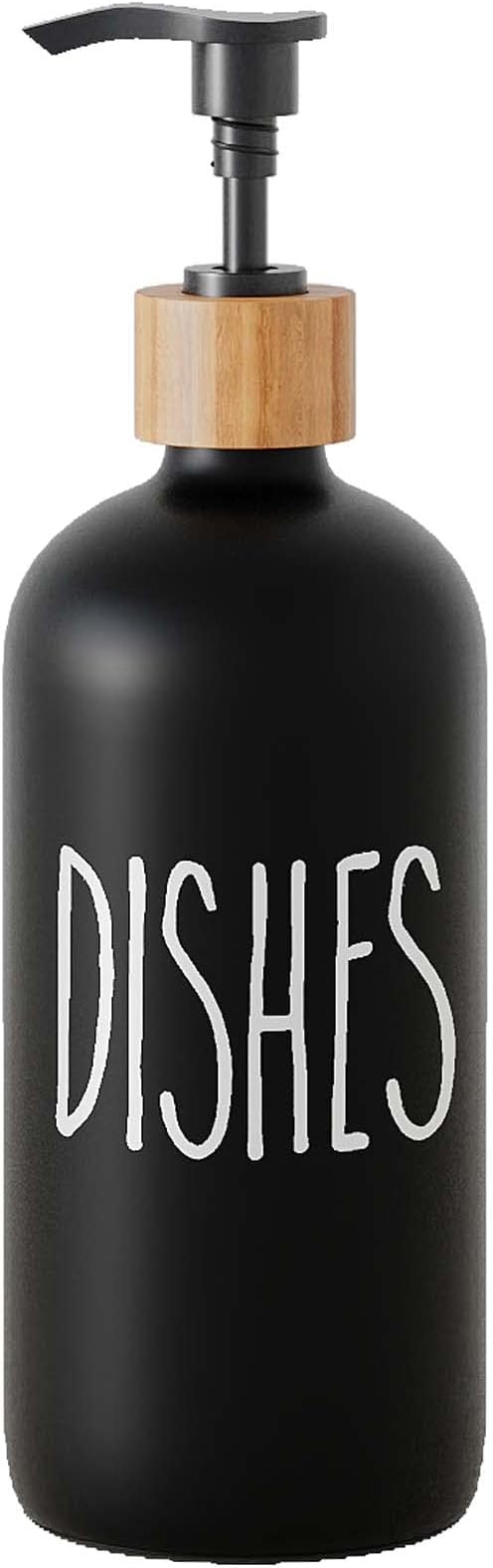 Glass Soap Dispenser for Kitchen Sink and Bathroom - Modern Farmhouse Decor, Hand Soap Dispenser for Kitchen Sink Decor by Aeakey