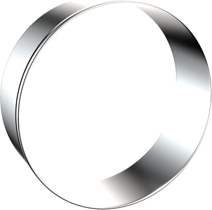 Circle Round Biscuit Cookie Cutter Set - Large Donut Cutter Ring Molds - 5 Inch, 4 Inch, 3 Inch, 2 Inch - Geometric Plaque Cookie Cutters Shapes - Stainless Steel