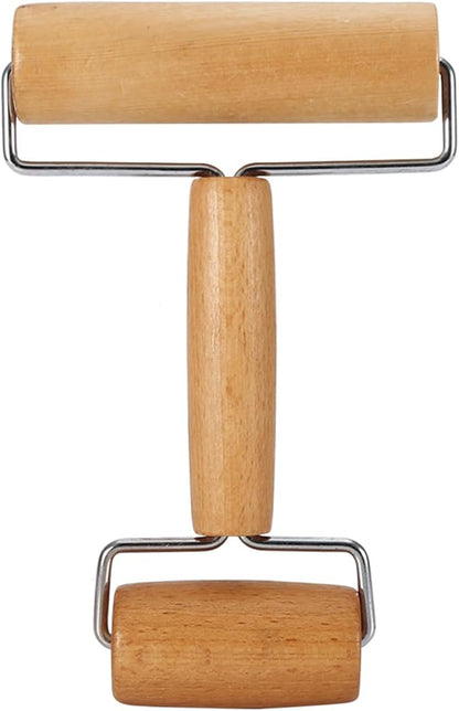 Small Rolling Pin, Pizza Dough Roller, Non Stick Wood Pastry Roller, Kitchen Wooden Rolling Pins for Baking Cooking Cookie Bread Tortilla Dumpling Fondant Clay (Style 1) by Unknown