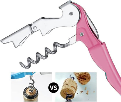Professional Waiter Corkscrew Wine Openers Set(2PCS), Heavy Duty Stainless Steel Hinges Wine Key for Restaurant Waiters, Sommelier, Bartenders - Image 3
