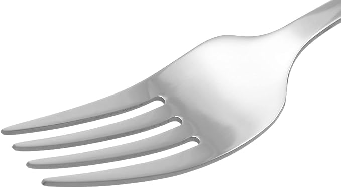 Amazon Basics Stainless Steel Dinner Forks with Round Edge, 10 Pack of 12, 120 count total, Silver - Image 2