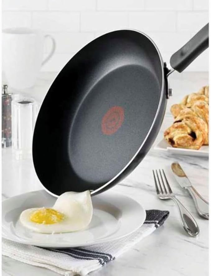 T-Fal Specialty Nonstick Saute Pan with Glass Lid 5 Quart, Oven Broiler Safe 350F, Cookware, Deep Frying Pan with Handle, Skillet, Kitchen, Pots and Pans, Dishwasher Safe, Black - Image 4
