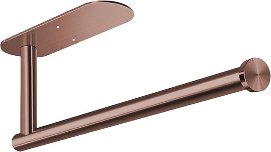 VAEHOLD Adhesive Paper Towel Holder Under Cabinet Wall Mount for Kitchen Paper Towel, Black Paper Towel Roll Holder Stick to Wall, Stainless Steel (Rose Gold) by VAEHOLD