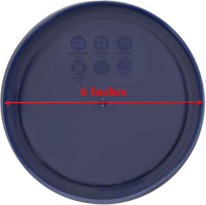 Pyrex 7201-PC 4 Cup Blue Food Storage Replacement Lid (4-Pack) - Made in USA - Image 2